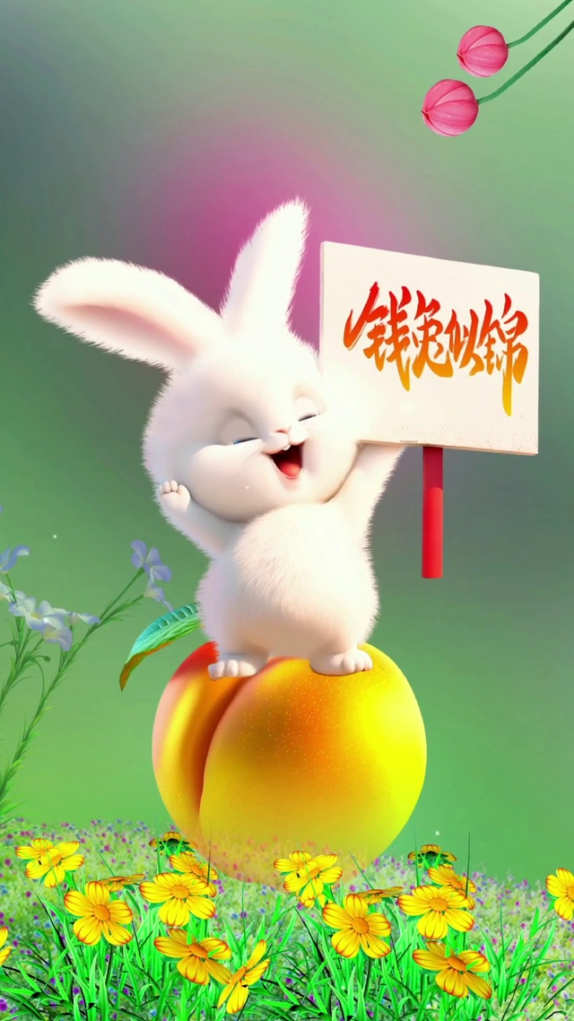 可爱兔兔，2023好运壁纸