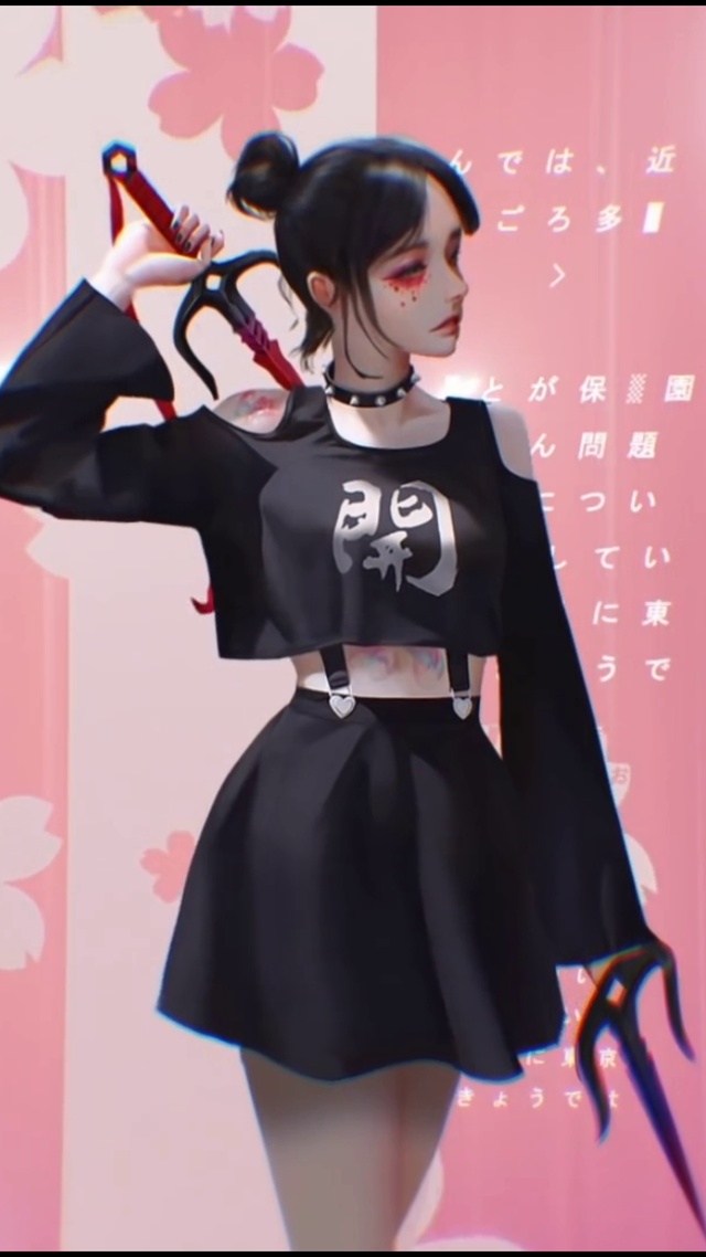 高冷帅气美女武士