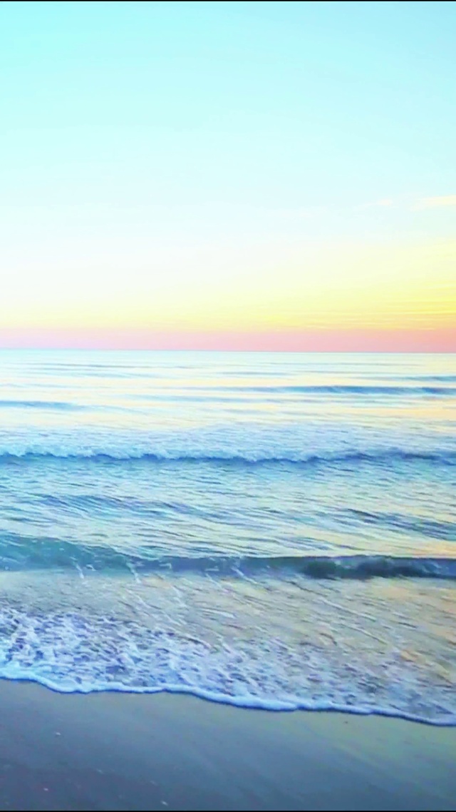 唯美夕阳海浪  4K