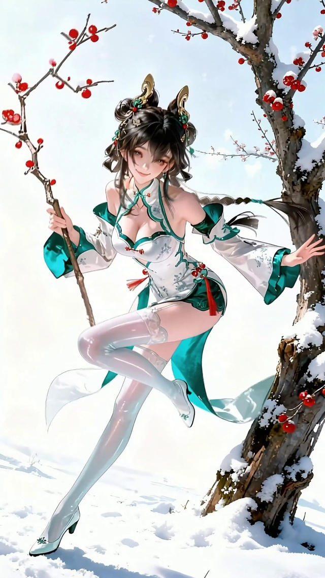 公孙离雪地旗袍