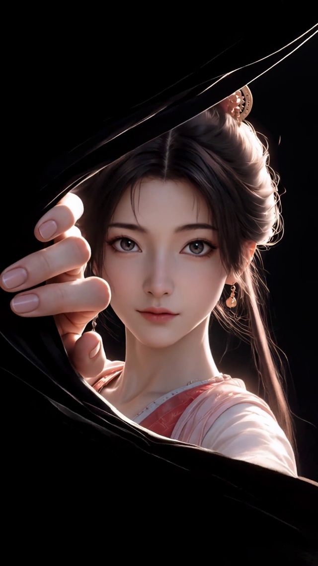 绝美清纯古风美人撕开屏幕