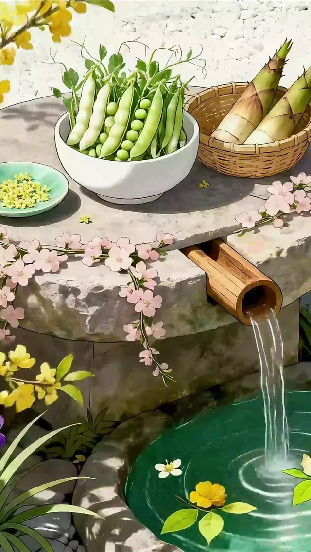 秋日庭院一角