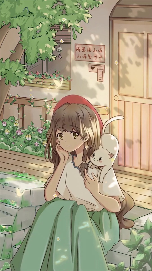 夏日午后的可爱女孩_1