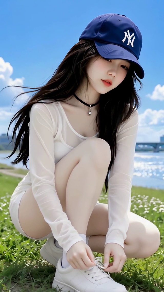 清纯少女河畔