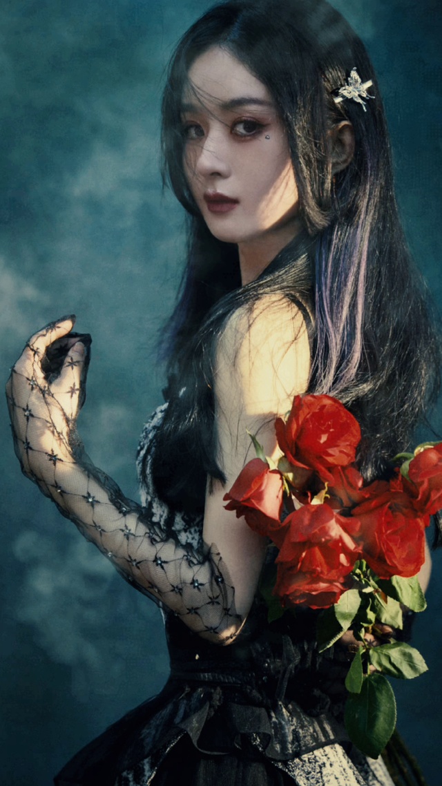 赵丽颖暗黑玫瑰