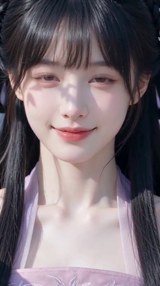 紫藤花唯美光影古风少女