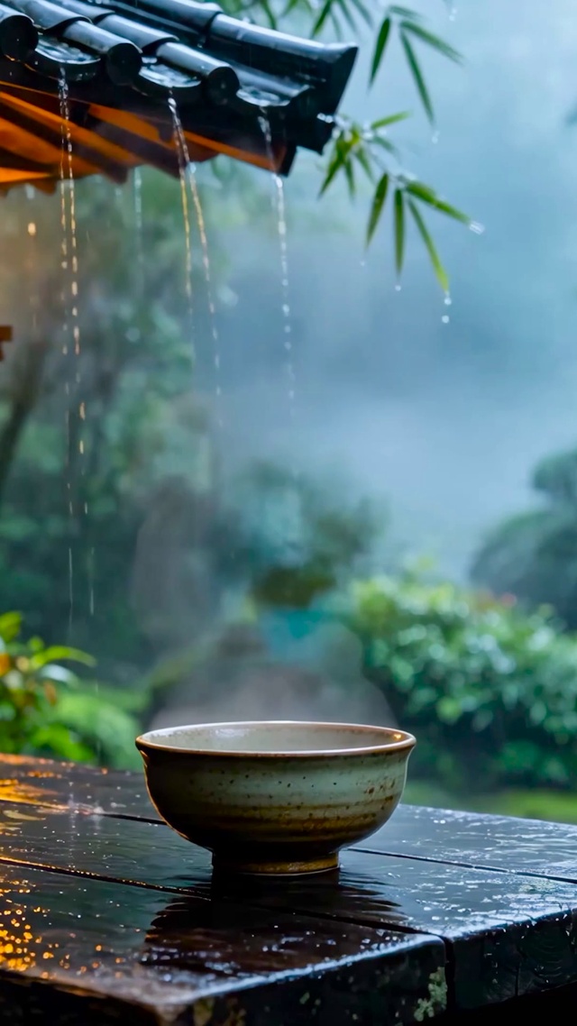 屋檐雨景