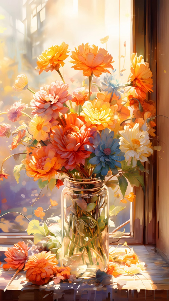 窗前花 治愈 温馨