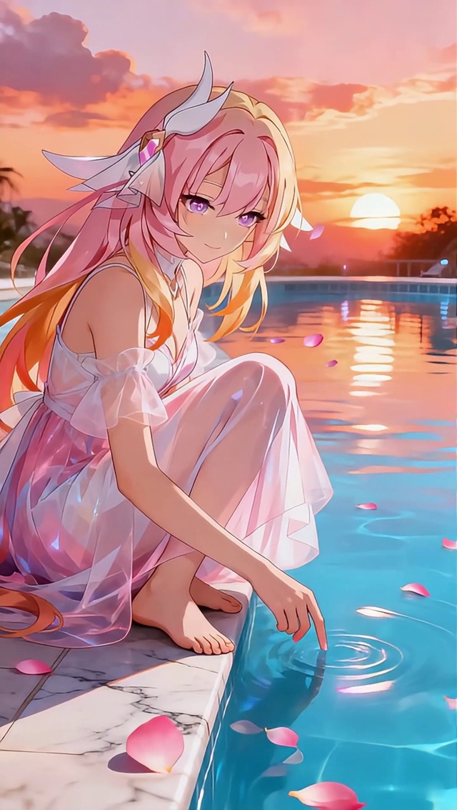 泳池夕阳：爱莉希雅2