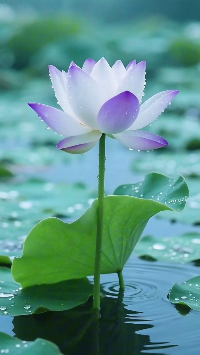 紫色荷花