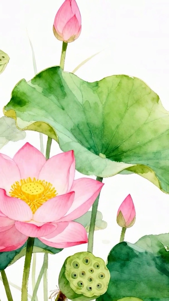 池塘荷花