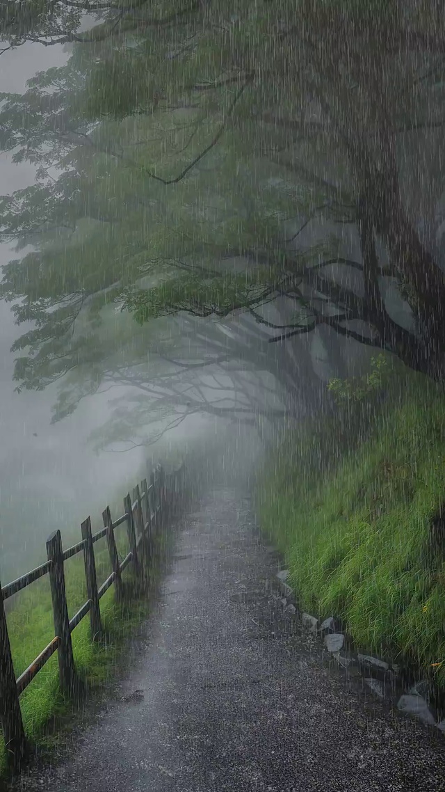 山林细雨