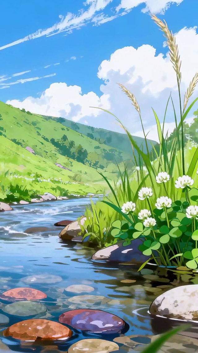 护眼山涧小溪流