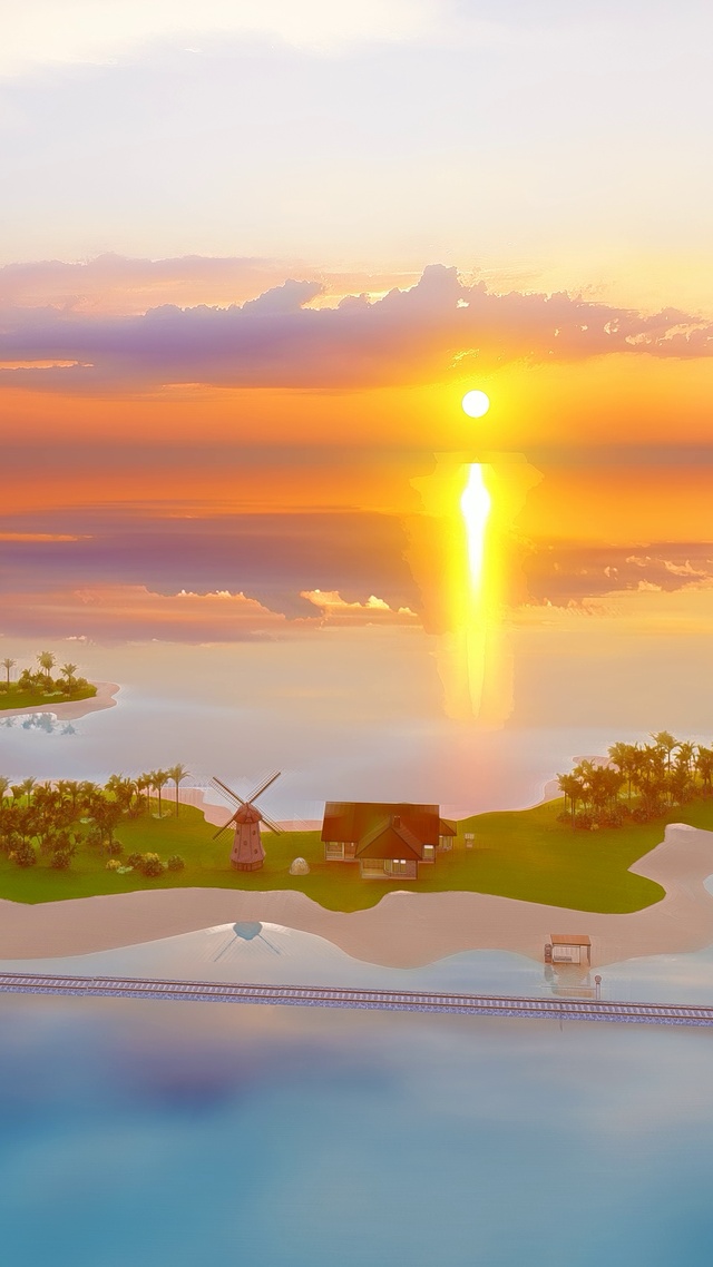 通往夕阳的列车4K