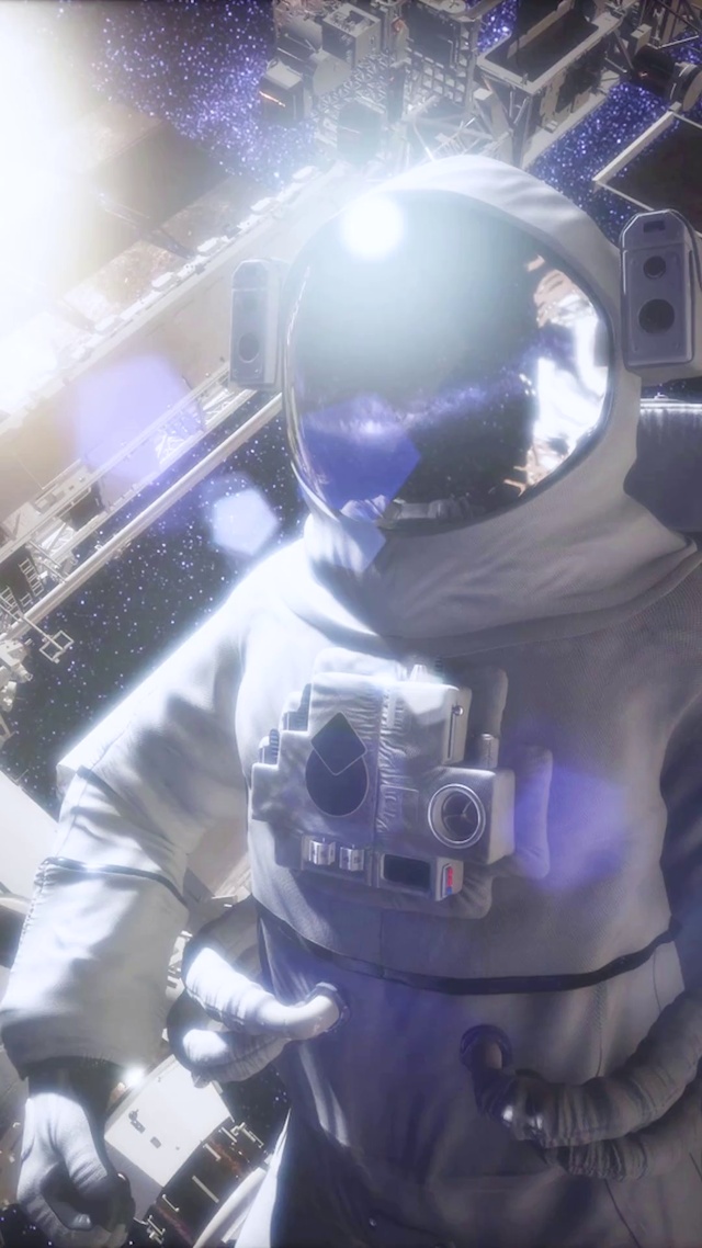 4K 高清 太空行走宇航员