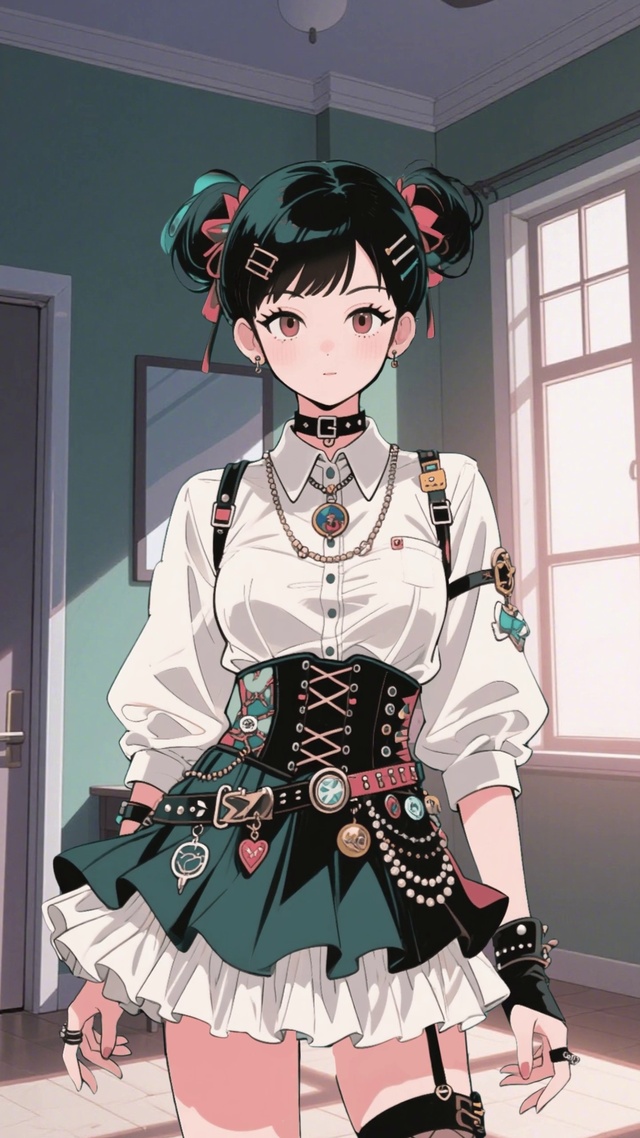 丸子头女生