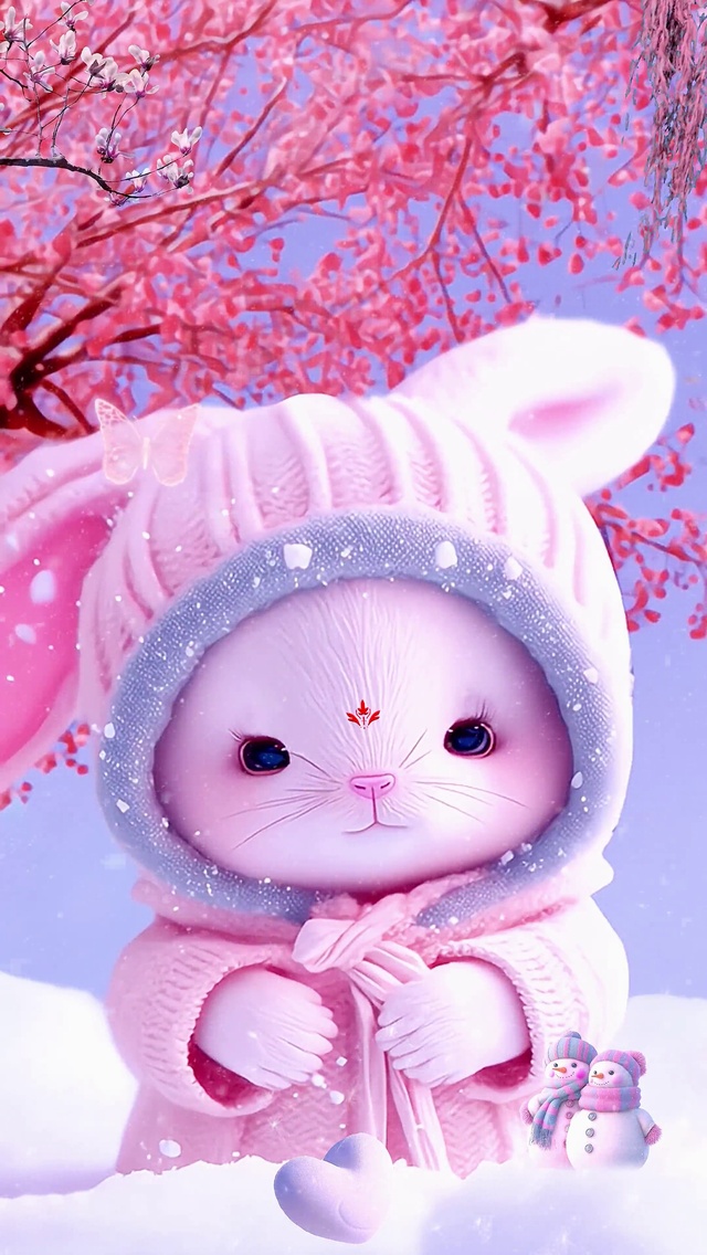 粉色可爱兔兔  治愈高清壁纸