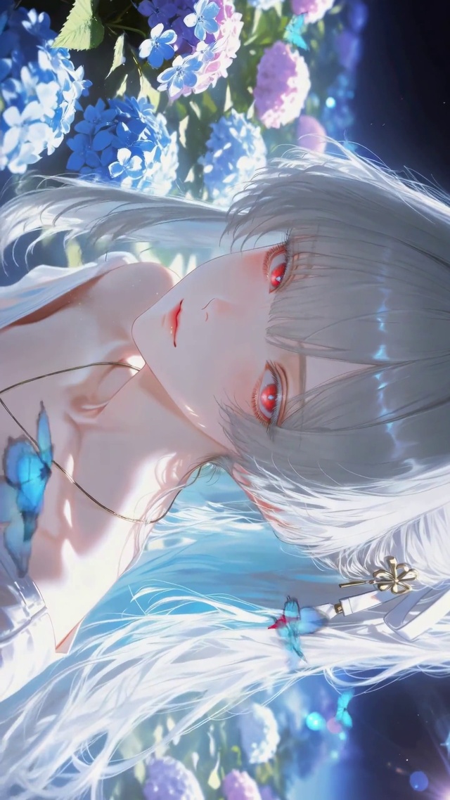 月光下的绣球花少女绯雪