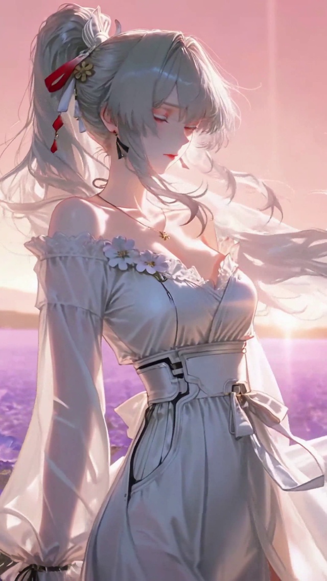 黄昏花海绯雪