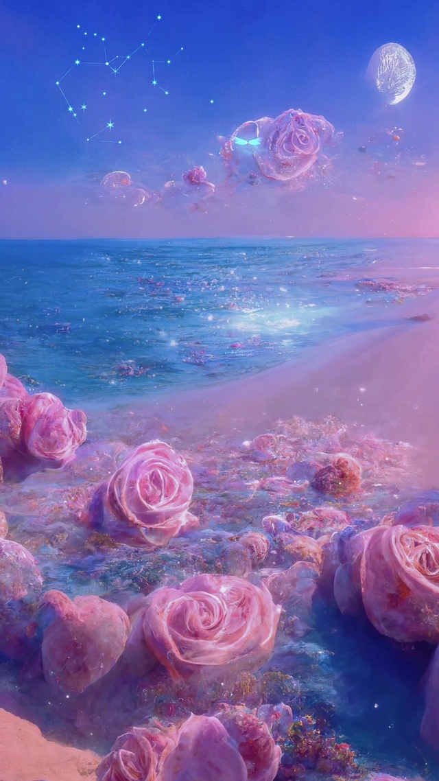 梦幻玫瑰海滩