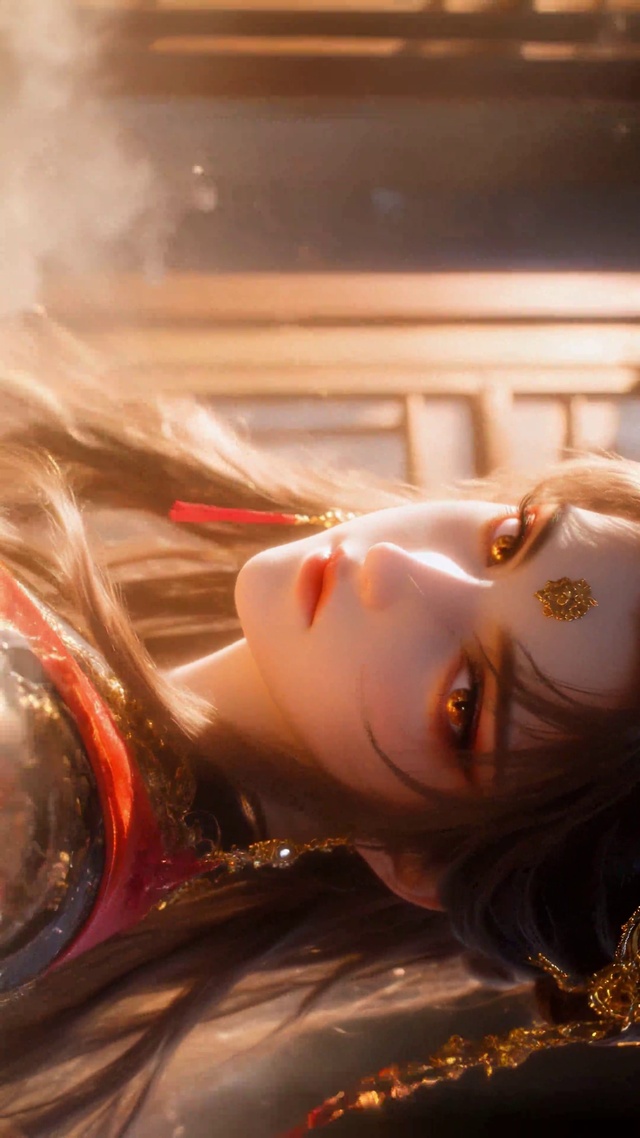 高冷红妆国风少女