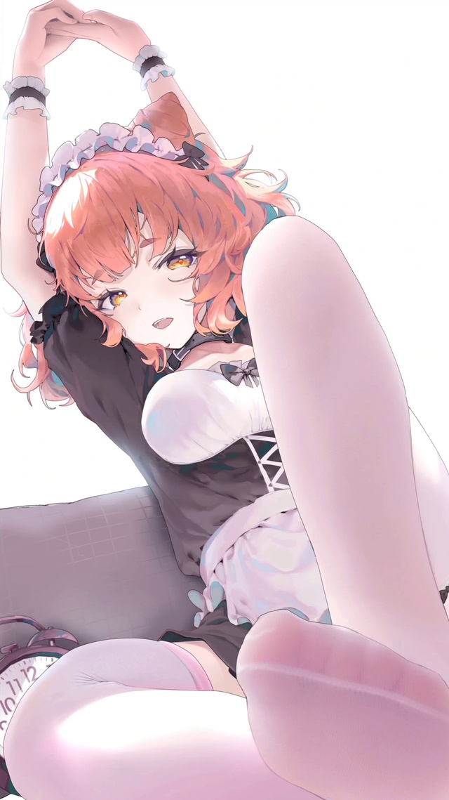 伸懒腰的小猫娘4k