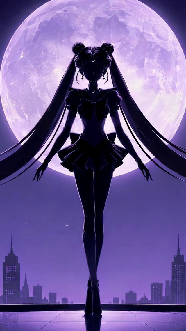 紫月下的美少女战士