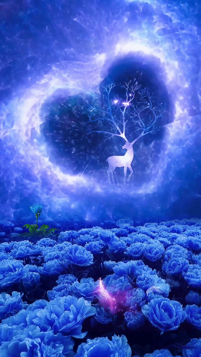 蓝色花海