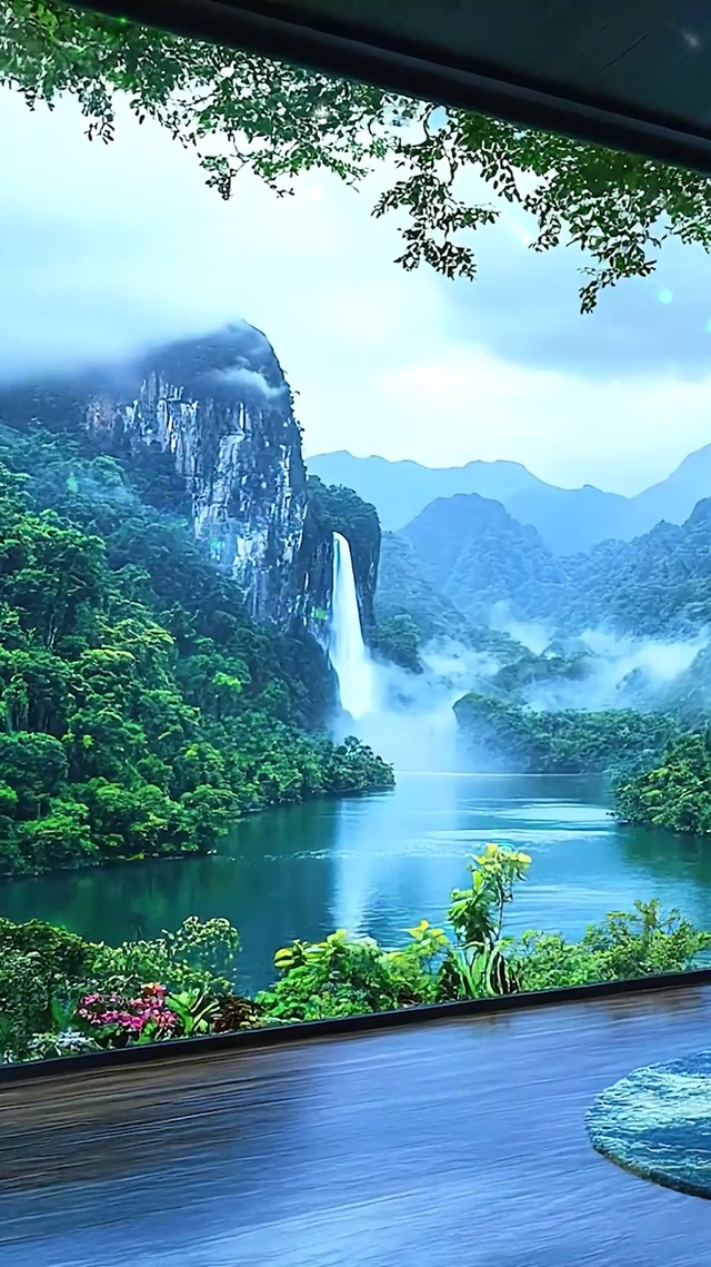 护眼山川树木