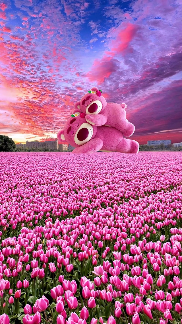 可爱郁金香花海