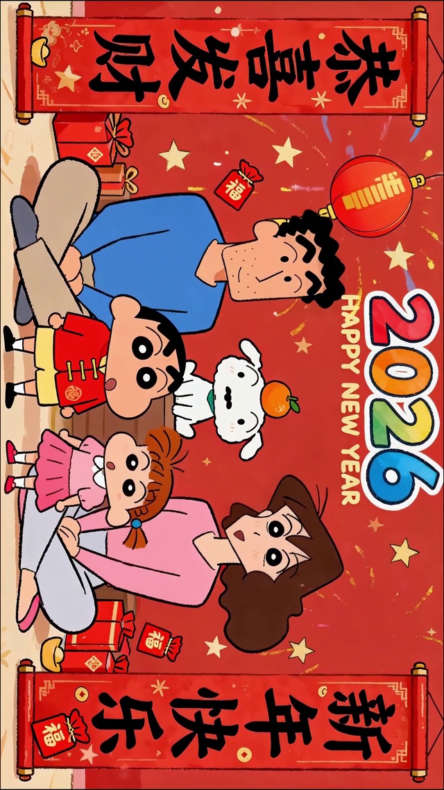 2026小新一家新年祝福