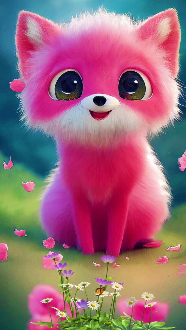 可爱粉狐狸