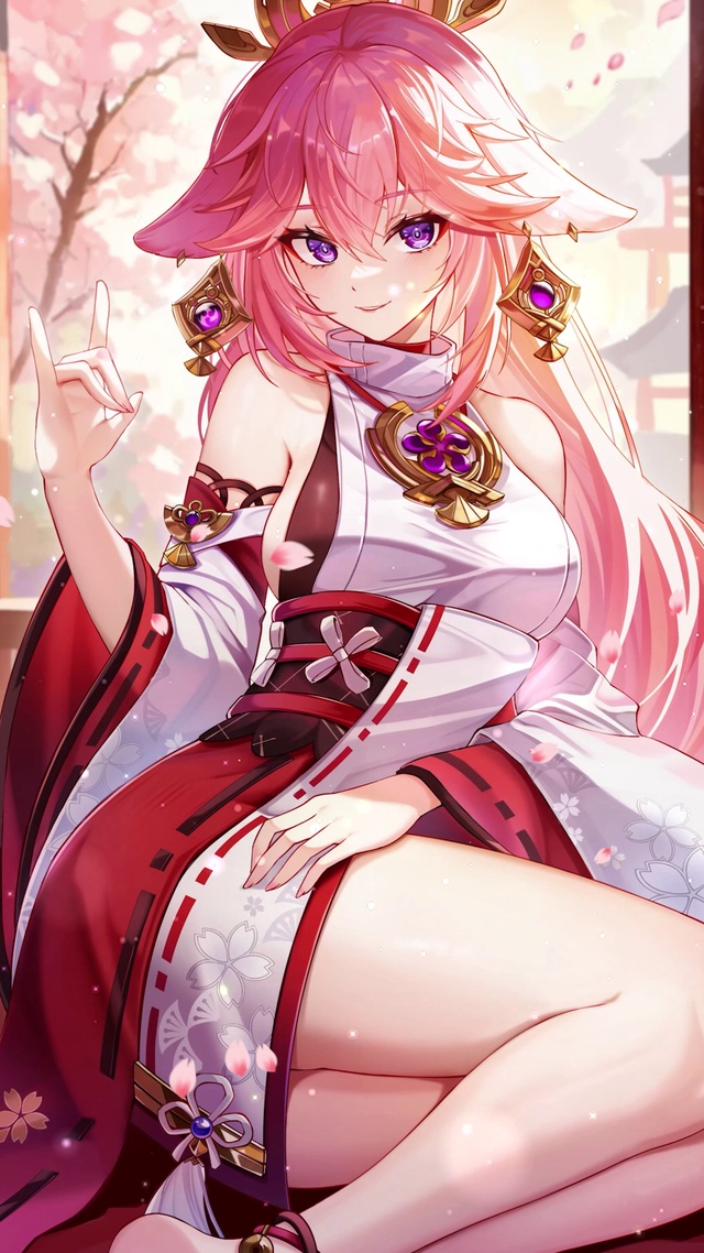 性感八重樱少女