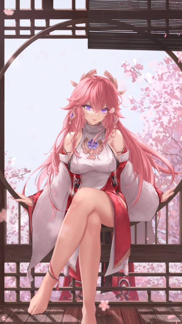 樱花树下的女孩