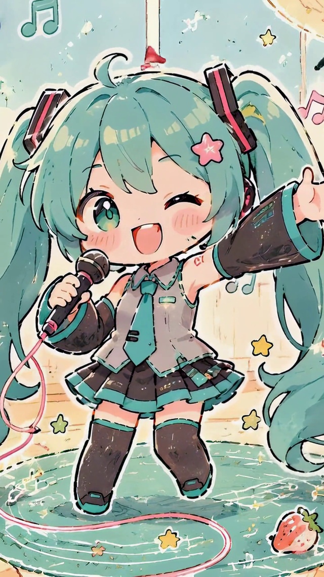 Q版初音可爱音乐派对