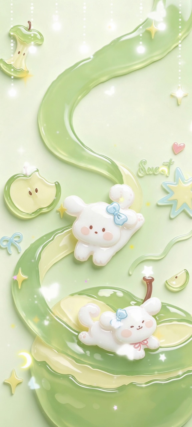 水晶青草绿水果狗狗