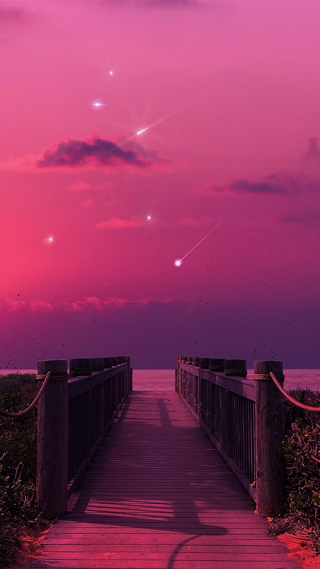 粉色夜晚4K风景