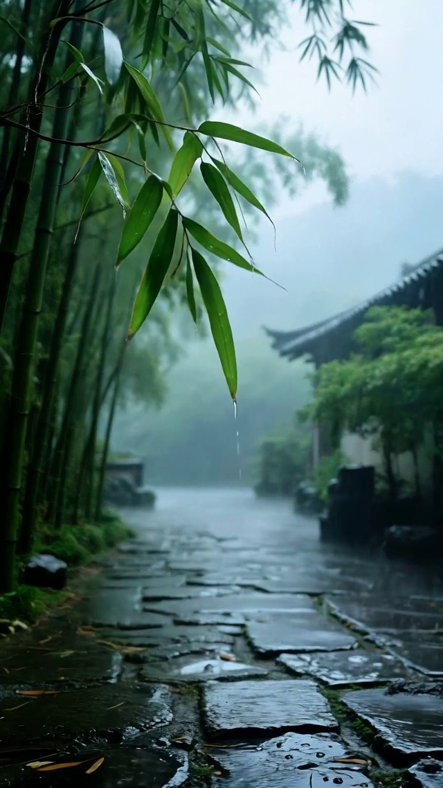 竹林听雨