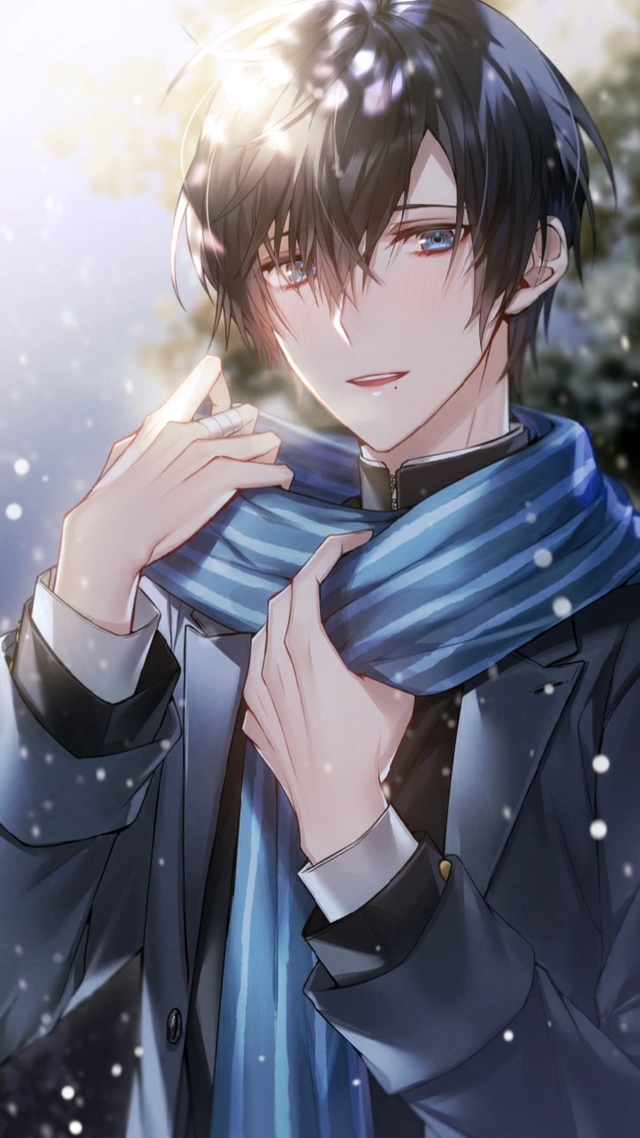 温馨治愈下雪天男孩4k