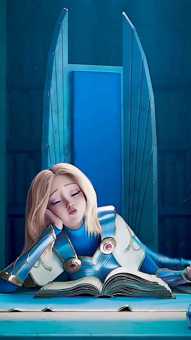 玩转笔的美丽女孩 