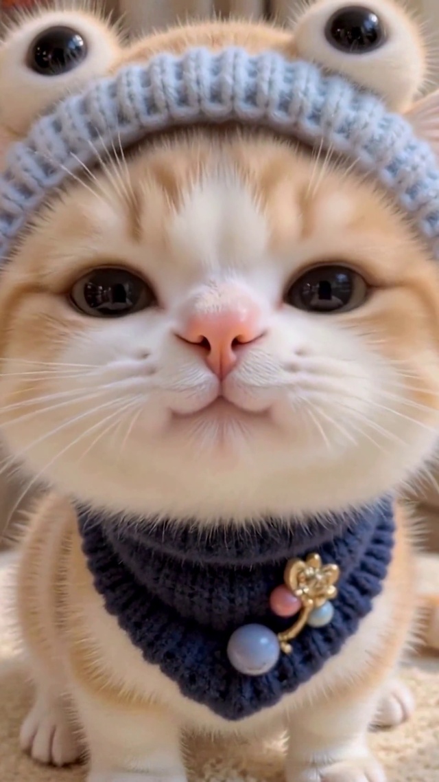 软萌大眼可爱橘猫咪