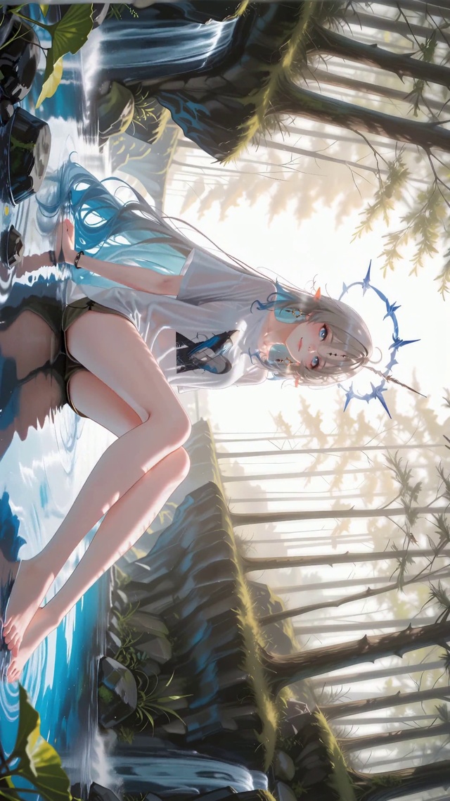 林间水潭长腿美女卡提西娅