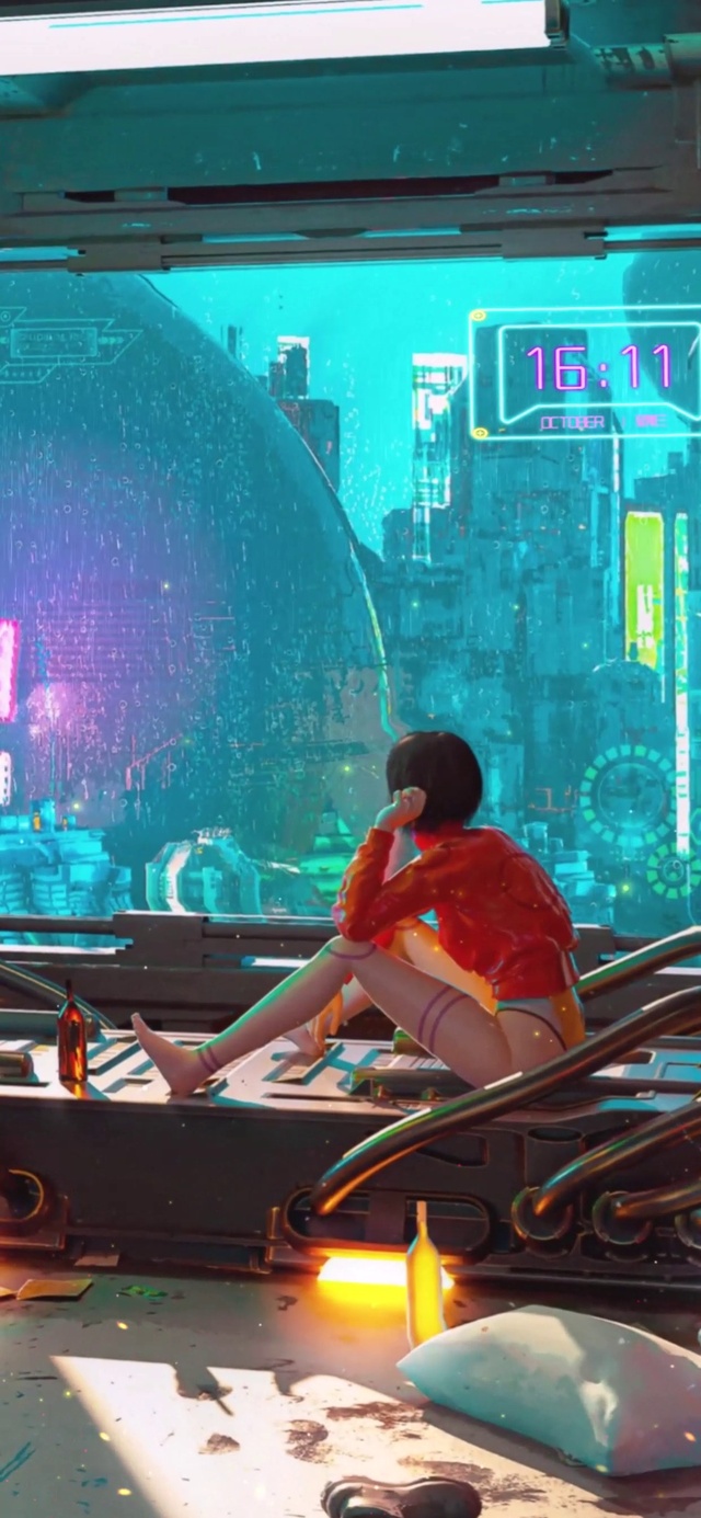 窗边的女孩【4K超清朋克风】