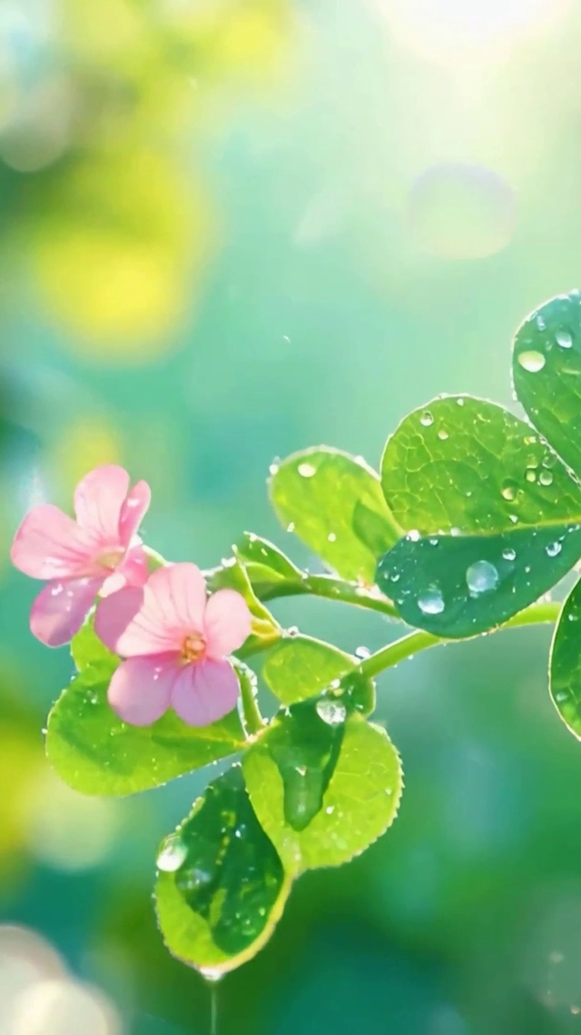 早晨雨滴花露