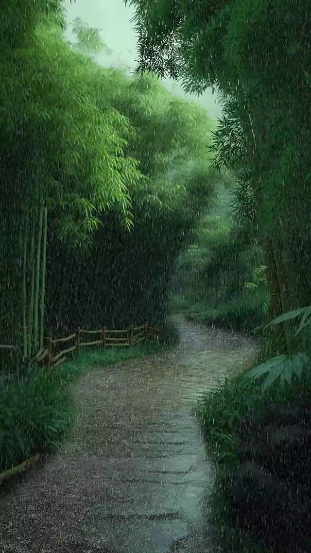 竹林听雨(风景手机动态壁纸) - 风景手机壁纸下载 - 元气壁纸