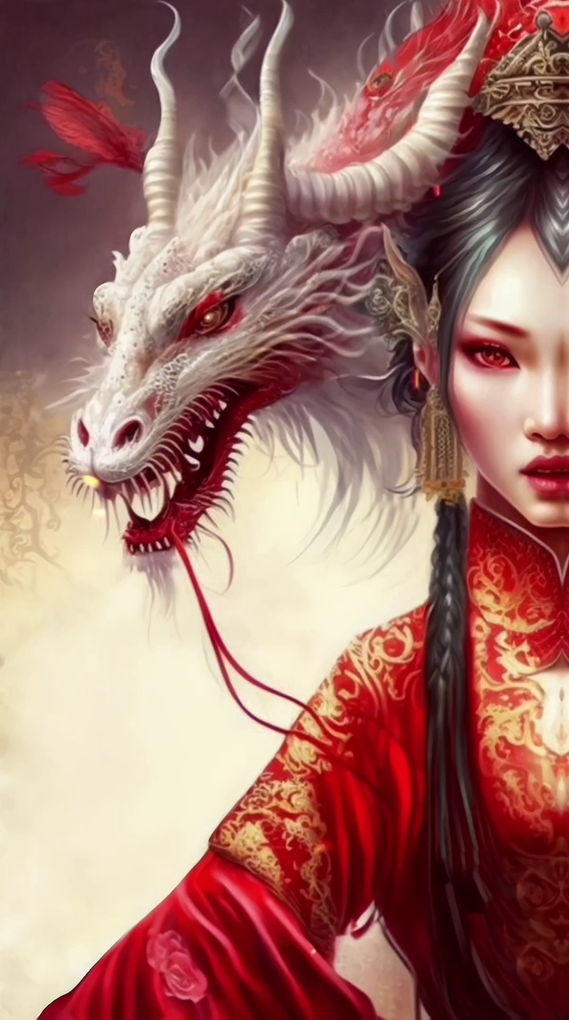 神话白龙护主龙之女