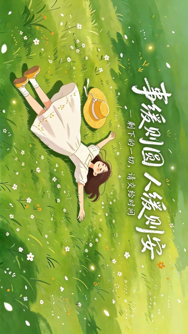 事缓则圆人缓则安治愈壁纸