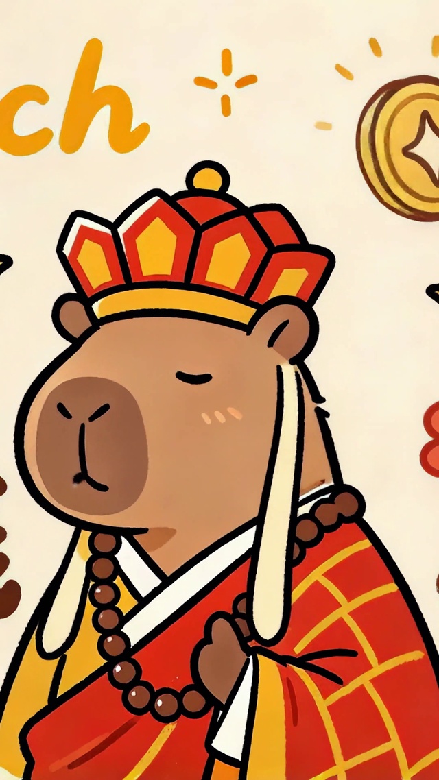 少说话多挣钱水豚祝福