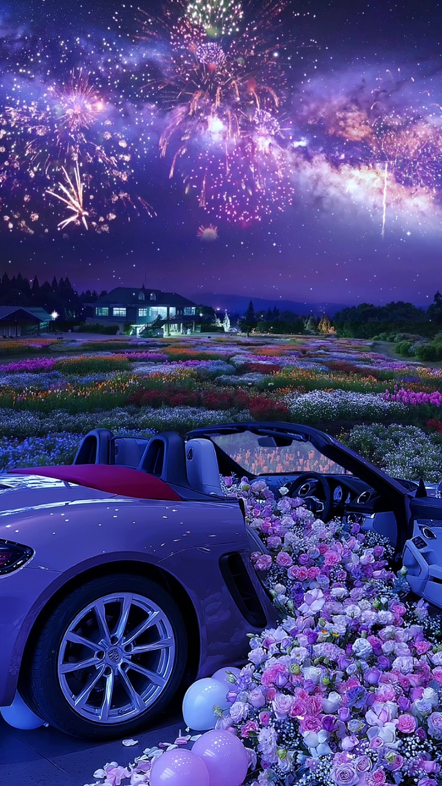 烟花很美，你看烟花时的微笑更美