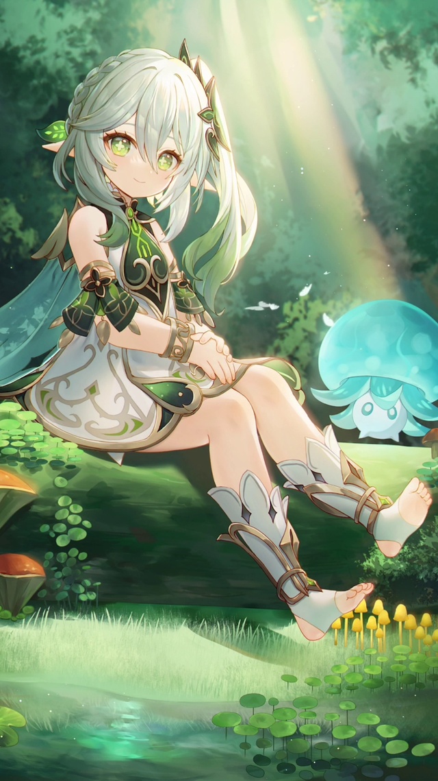 绿色小清新女生4k